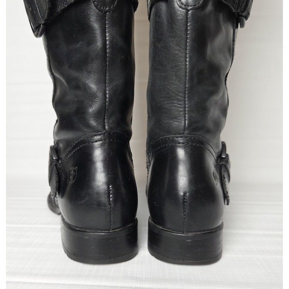 Born Crown Black Leather Knee High Boots Womens Sz 6M Style D86203 - Picture 6 of 10